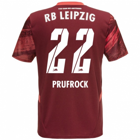 Kandiny Kinderen Silas Prüfrock #22 Bordeauxrood Uitshirt Uittenue 2024/25 T-Shirt