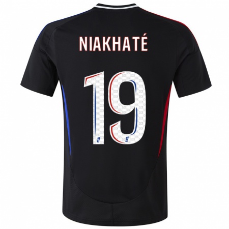 Kandiny Kinder Moussa Niakhaté #19 Schwarz Auswärtstrikot Trikot 2024/25 T-Shirt Österreich