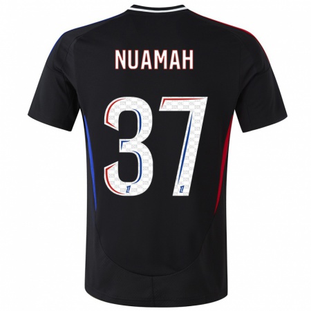 Kandiny Kinderen Ernest Nuamah #37 Zwart Uitshirt Uittenue 2024/25 T-Shirt