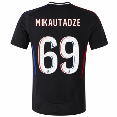 Kandiny Bambino Maglia Georges Mikautadze #69 Nero Kit Gara Away 2024/25 Maglietta