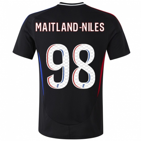 Kandiny Kinderen Ainsley Maitland-Niles #98 Zwart Uitshirt Uittenue 2024/25 T-Shirt