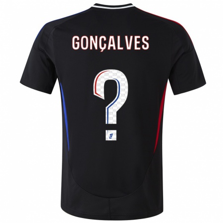 Kandiny Kinder Tiago Gonçalves #0 Schwarz Auswärtstrikot Trikot 2024/25 T-Shirt Österreich