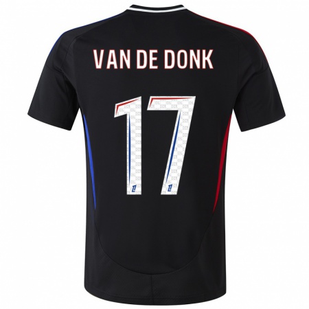 Kandiny Kinderen Daniëlle Van De Donk #17 Zwart Uitshirt Uittenue 2024/25 T-Shirt