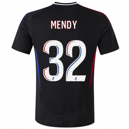 Kandiny Bambino Maglia Maeline Mendy #32 Nero Kit Gara Away 2024/25 Maglietta