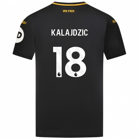 Kandiny Kinderen Sasa Kalajdzic #18 Zwart Uitshirt Uittenue 2024/25 T-Shirt