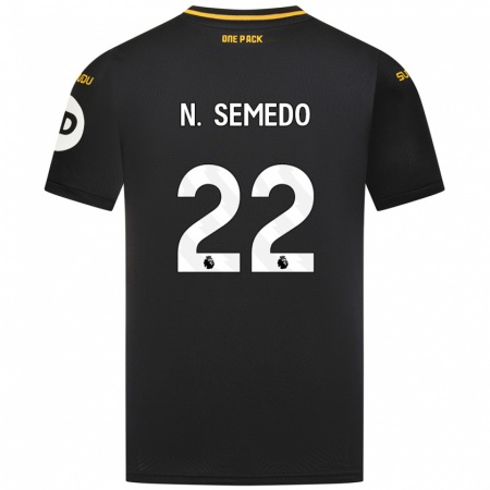 Kandiny Kinderen Nélson Semedo #22 Zwart Uitshirt Uittenue 2024/25 T-Shirt