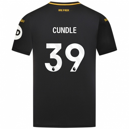 Kandiny Kinderen Luke Cundle #39 Zwart Uitshirt Uittenue 2024/25 T-Shirt