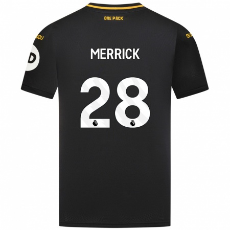 Kandiny Bambino Maglia Beth Merrick #28 Nero Kit Gara Away 2024/25 Maglietta