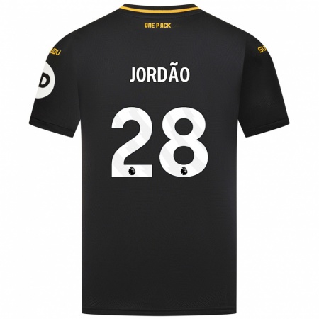 Kandiny Kinderen Bruno Jordão #28 Zwart Uitshirt Uittenue 2024/25 T-Shirt