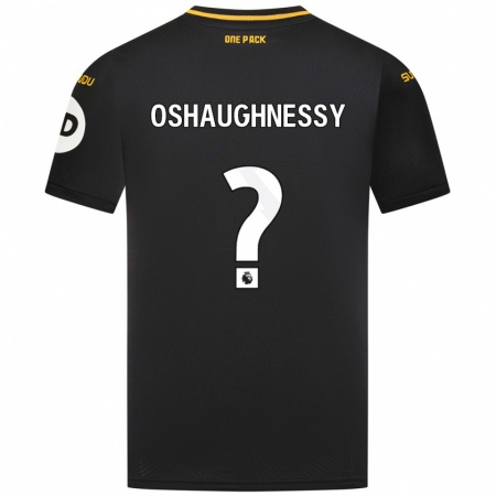 Kandiny Kinderen Joe Oshaughnessy #0 Zwart Uitshirt Uittenue 2024/25 T-Shirt