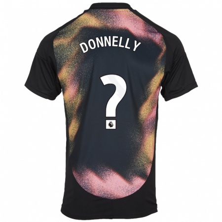 Kandiny Kinderen Ryan Donnelly #0 Zwart Wit Uitshirt Uittenue 2024/25 T-Shirt