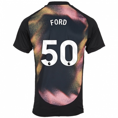 Kandiny Bambino Maglia Harvey Godsmark-Ford #50 Nero Bianco Kit Gara Away 2024/25 Maglietta