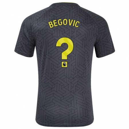 Kandiny Kinderen Asmir Begovic #0 Zwart Geel Uitshirt Uittenue 2024/25 T-Shirt