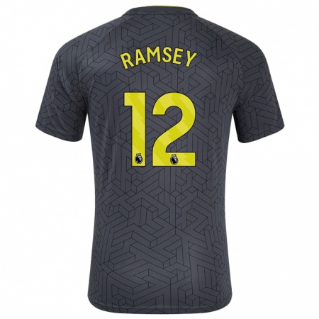 Kandiny Kinderen Emily Ramsey #12 Zwart Geel Uitshirt Uittenue 2024/25 T-Shirt