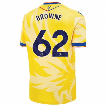 Kandiny Kinder Luke Browne #62 Gelb Auswärtstrikot Trikot 2024/25 T-Shirt Österreich