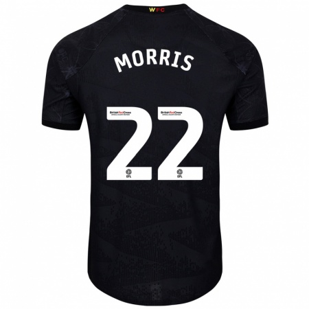 Kandiny Kinderen James Morris #22 Zwart Wit Uitshirt Uittenue 2024/25 T-Shirt