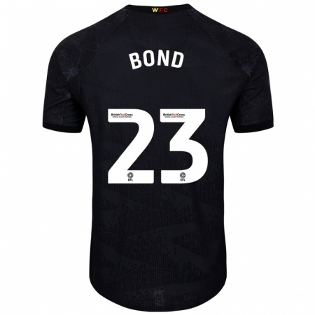 Kandiny Kinderen Jonathan Bond #23 Zwart Wit Uitshirt Uittenue 2024/25 T-Shirt