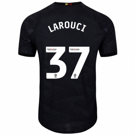 Kandiny Kinderen Yasser Larouci #37 Zwart Wit Uitshirt Uittenue 2024/25 T-Shirt