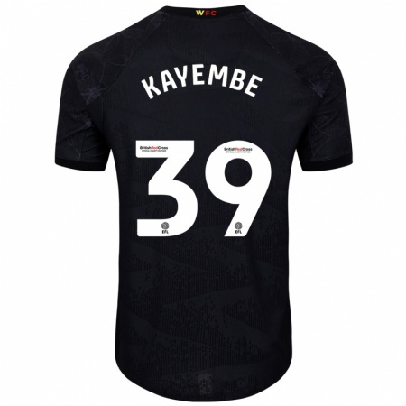 Kandiny Kinderen Edo Kayembe #39 Zwart Wit Uitshirt Uittenue 2024/25 T-Shirt