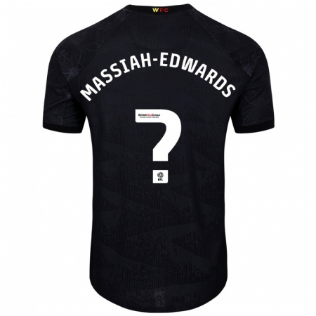 Kandiny Kinderen Zavier Massiah-Edwards #0 Zwart Wit Uitshirt Uittenue 2024/25 T-Shirt