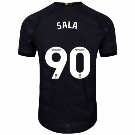 Kandiny Kinderen Joel Sala #90 Zwart Wit Uitshirt Uittenue 2024/25 T-Shirt