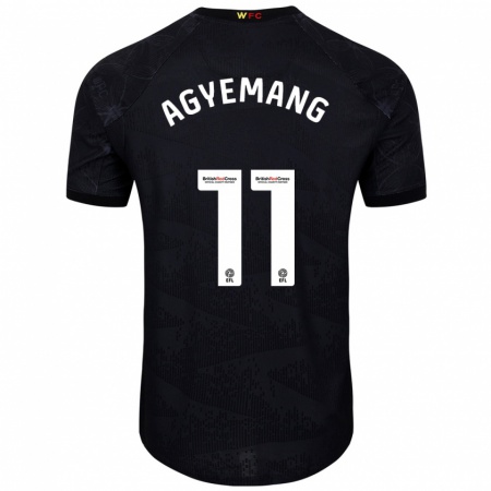 Kandiny Kinderen Michelle Agyemang #11 Zwart Wit Uitshirt Uittenue 2024/25 T-Shirt