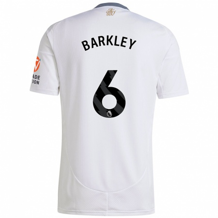 Kandiny Kinderen Ross Barkley #6 Wit Uitshirt Uittenue 2024/25 T-Shirt