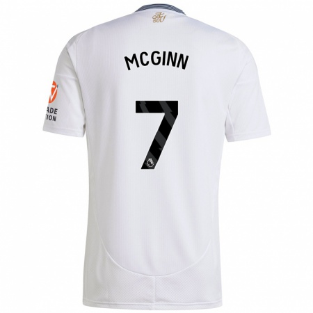 Kandiny Kinderen John Mcginn #7 Wit Uitshirt Uittenue 2024/25 T-Shirt