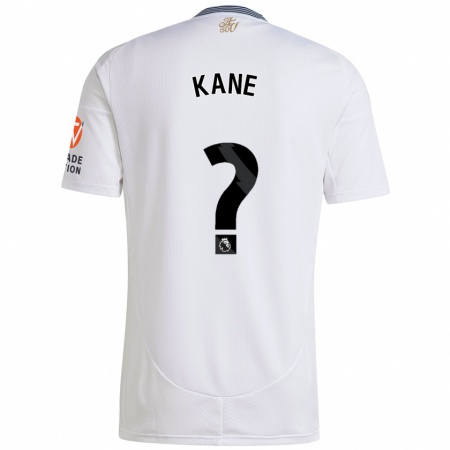 Kandiny Kinderen Kane Taylor #0 Wit Uitshirt Uittenue 2024/25 T-Shirt