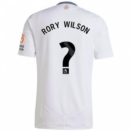 Kandiny Kinderen Rory Wilson #0 Wit Uitshirt Uittenue 2024/25 T-Shirt