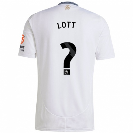 Kandiny Bambino Maglia Max Lott #0 Bianco Kit Gara Away 2024/25 Maglietta