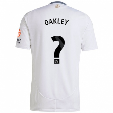 Kandiny Kinderen Rhys Oakley #0 Wit Uitshirt Uittenue 2024/25 T-Shirt