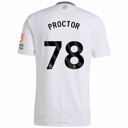 Kandiny Bambino Maglia Sam Proctor #78 Bianco Kit Gara Away 2024/25 Maglietta