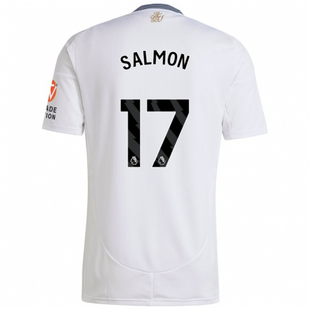 Kandiny Kinderen Ebony Salmon #17 Wit Uitshirt Uittenue 2024/25 T-Shirt