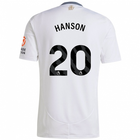 Kandiny Kinderen Kirsty Hanson #20 Wit Uitshirt Uittenue 2024/25 T-Shirt