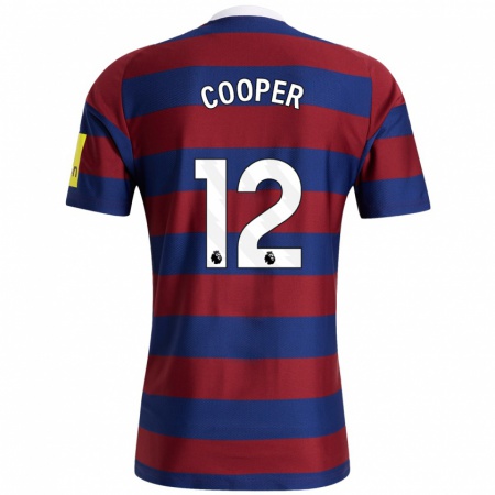 Kandiny Bambino Maglia Deanna Cooper #12 Borgogna Blu Navy Kit Gara Away 2024/25 Maglietta