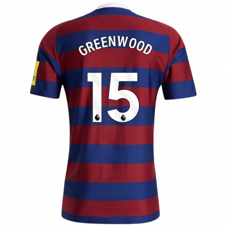 Kandiny Kinderen Hannah Greenwood #15 Bordeauxrood Marineblauw Uitshirt Uittenue 2024/25 T-Shirt