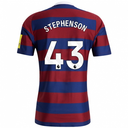 Kandiny Bambino Maglia Dylan Stephenson #43 Borgogna Blu Navy Kit Gara Away 2024/25 Maglietta