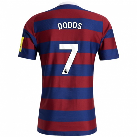 Kandiny Kinderen Tyler Dodds #7 Bordeauxrood Marineblauw Uitshirt Uittenue 2024/25 T-Shirt