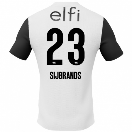 Kandiny Kinderen Julian Sijbrands #23 Wit Zwart Uitshirt Uittenue 2024/25 T-Shirt