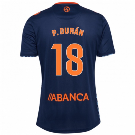 Kandiny Bambino Maglia Pablo Durán #18 Blu Navy Kit Gara Away 2024/25 Maglietta