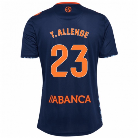 Kandiny Kinderen Tadeo Allende #23 Marineblauw Uitshirt Uittenue 2024/25 T-Shirt