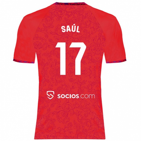 Kandiny Kinderen Saúl Ñíguez #17 Rood Uitshirt Uittenue 2024/25 T-Shirt