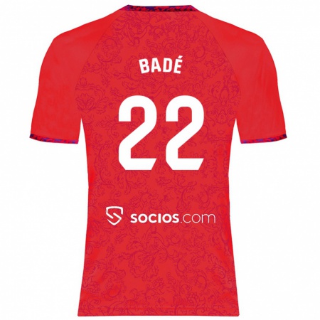 Kandiny Kinderen Loïc Badé #22 Rood Uitshirt Uittenue 2024/25 T-Shirt