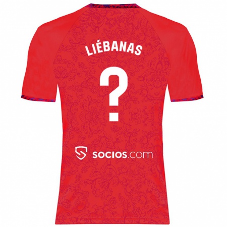 Kandiny Kinderen José Manuel Liébanas #0 Rood Uitshirt Uittenue 2024/25 T-Shirt