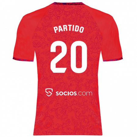 Kandiny Kinderen Paula Partido #20 Rood Uitshirt Uittenue 2024/25 T-Shirt