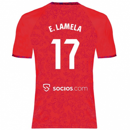 Kandiny Kinderen Erik Lamela #17 Rood Uitshirt Uittenue 2024/25 T-Shirt