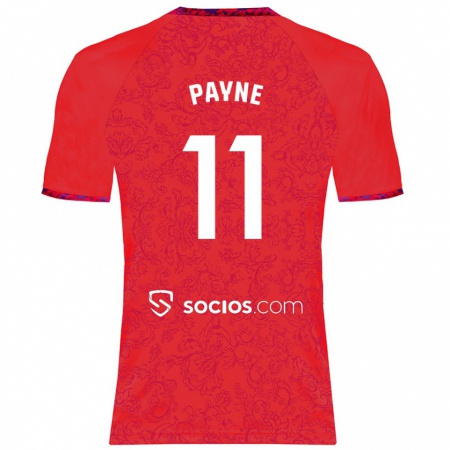 Kandiny Kinderen Antionette Oyedupe Toni Payne #11 Rood Uitshirt Uittenue 2024/25 T-Shirt