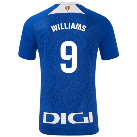 Kandiny Kinderen Iñaki Williams #9 Koningsblauw Uitshirt Uittenue 2024/25 T-Shirt