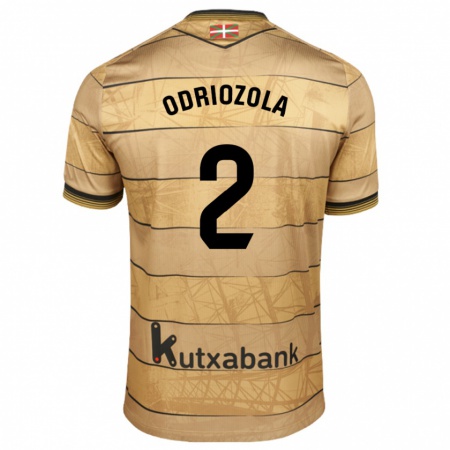 Kandiny Kinderen Álvaro Odriozola #2 Bruin Uitshirt Uittenue 2024/25 T-Shirt